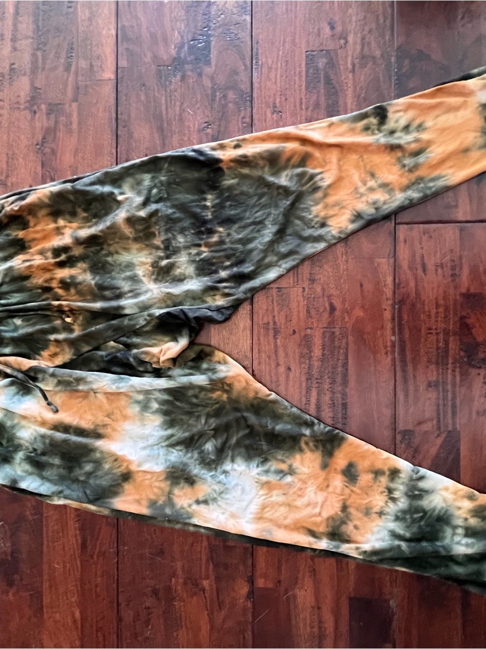 Tie-Dye Track Joggers - Olive & Tan